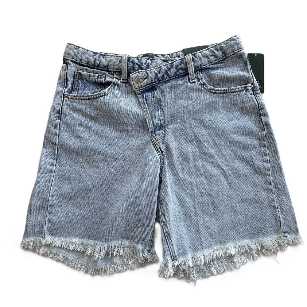 Wild Fable Women High-Rise Bermuda Denim Jean Shorts 10 30 Waist Light Blue NWT